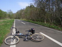 千歳から札幌恵庭自転車道路で札幌へ